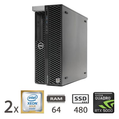 DELL 7820 2X GOLD 6246/64/SSD480/RTX5000/W11P/2Y