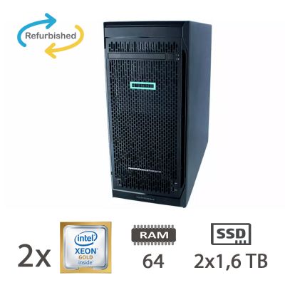 SERVER HP ML350 G10 2X GOLD5218/64/2X1,6TBSSD/3Y