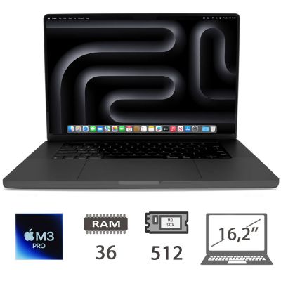 MBP 16,2 (2023)M3 PRO-12C/36/512/18C GPU/SB/2Y