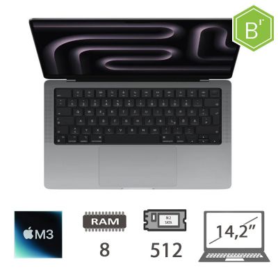 MBP 14,2 (2023)M3-8C/8/512/10C GPU/SG/2Y - B