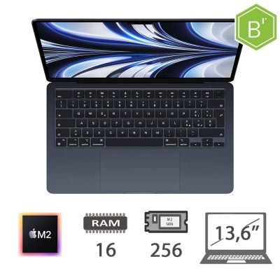 MBA 13,6 (2022)M2-8C CPU/16/256/8C GPU/MDN/2Y - B