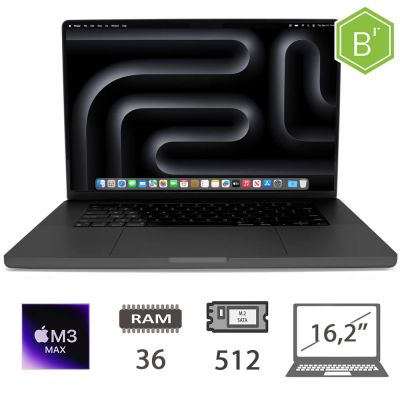 MBP 16,2 (2023)M3 MAX-14C/36/512/30C GPU/SB/2Y - B