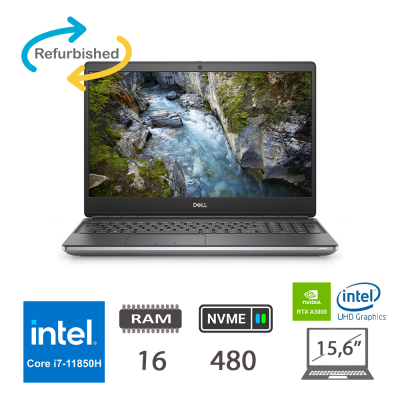 DELL 7560 I7-11850H/16/NVME480/A3000/15,6/W11P/2Y