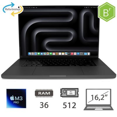 MBP 16,2 (2023)M3 PRO-12C/36/512/18C GPU/SB/2Y - B