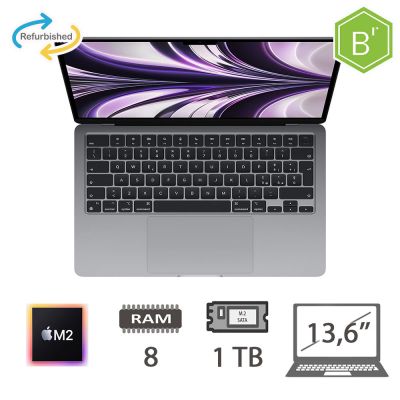 MBA 13,6 (2022)M2/8C CPU/8/1TB/10C CPU/SG/2Y - B