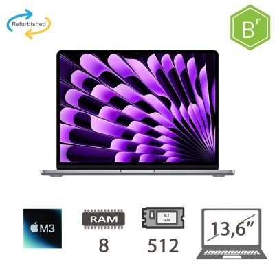 MBA 13,6 (2024)M3-8C CPU/8/512/10C GPU/SG/2Y - B