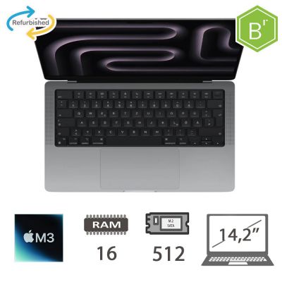 MBP 14,2 (2023)M3-8C/16/512/10C GPU/SG/2Y - B