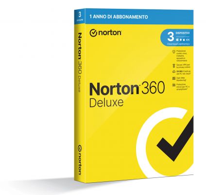 NORTON 360 DELUXE 2023 - 3 DEVICE 1 YEAR- 25GB