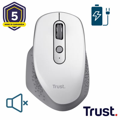 OZAA RECHARGEABLE MOUSE WHITE