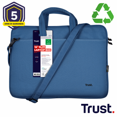 BOLOGNA LAPTOP BAG 16  ECO BLUE