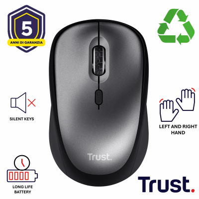 YVI+ WIRELESS MOUSE ECO BLACK