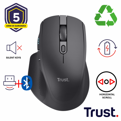 OZAA+ MULTI-CONNECT WIRELESS MOUSE BLK
