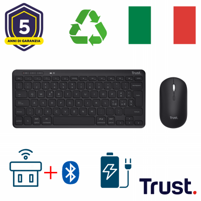 LYRA WL KEYBOARD   MOUSE IT BLACK