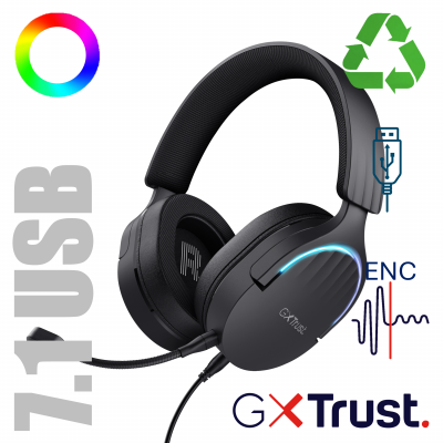GXT490 FAYZO 7.1 USB HEADSET BLK