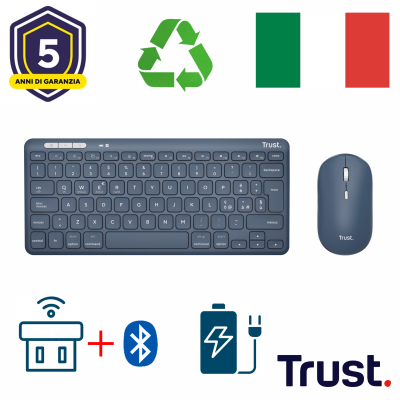 LYRA WL KEYBOARD   MOUSE IT BLUE