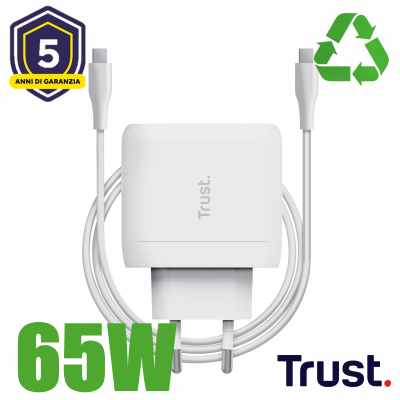 MAXO 65W USB-C CHARGER WHT