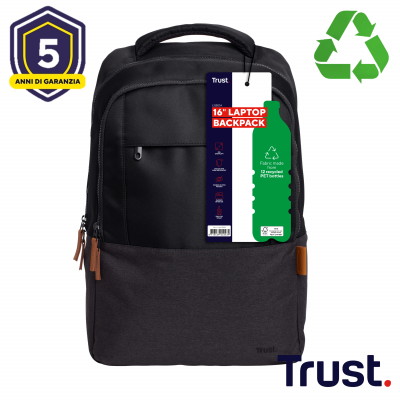LISBOA 16  BACKPACK - BLACK