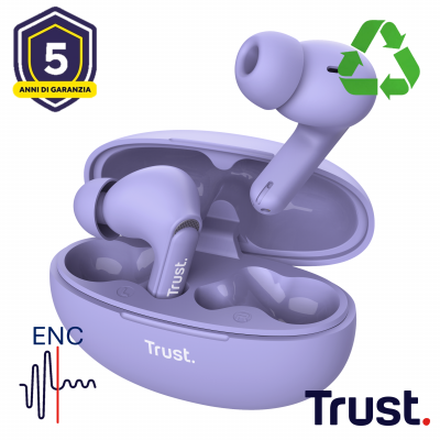 YAVI BT ENC EARBUDS PURPLE