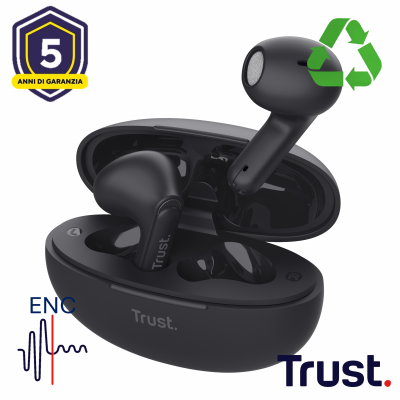 YAVI BT ENC EARPHONES BLACK
