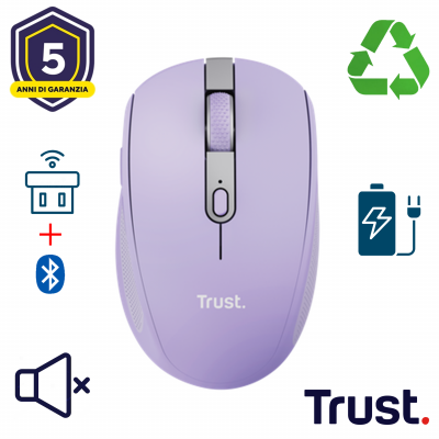 OZAA COMPACT WIRELESS MOUSE PURPLE