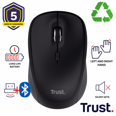 YVI+ MULTI-DEVICE WIRELESS MOUSE BLACK