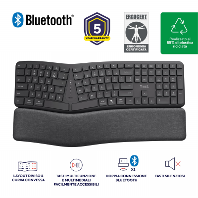 KEYRA ERGO MULTI WRLS KEYBOARD IT