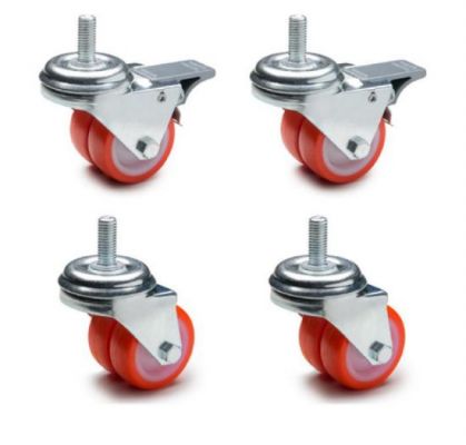 Set 4 Ruote(2 con Freno 2 Senza) serie ITRack