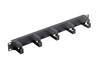 Pannello guidacavi 19''Nero con 5 anelli h.70 1U