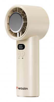 VERBATIM COOLNGO ICETOUCH HANDHELD FAN WHI/SILV