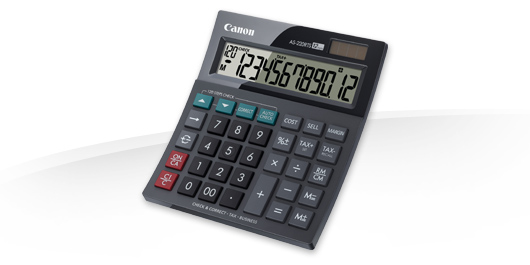 AS-220RTS, CALC.DA TAVOLO ECOLOGICA CANON  12 CIF