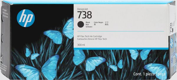 HP INK/HP 738 300-ML BLK DESIGNJET INK