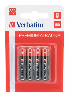 VERBATIM BATTERIE ALKALINE AAA MINISTILO BLIS. 4PZ