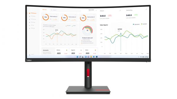 TS THINKVISION T34W-30 34WQHD VA CURVO HDMI,DP ETH