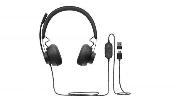 LOGITECH ZONE WIRED HEADSET UC - GRAPHITE