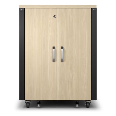 APC NETSHELTER SOUNDPROOF SERVER RACK, 17U,MAPLE