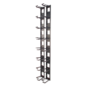 VERTICAL CABLE ORGANIZER, 8 CABLE RINGS, ZERO U