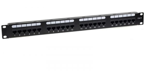 Patch Panel 24 Porte 110 UTP cat.6 1U