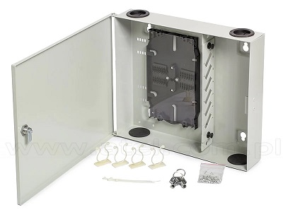 Box Fibra metallo 6 X SC duplex VUOTO GRIGIO