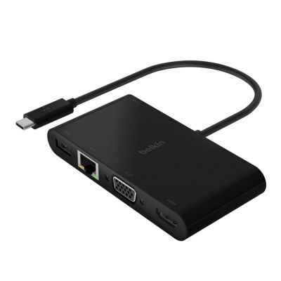 ADATTATORE HUB USB-C HDMI VGA USB ETHERNET POWER