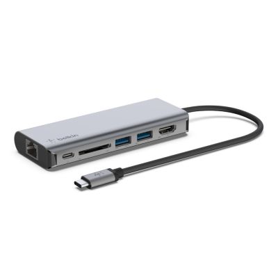ADATTATORE HUB USB-C 6 IN 1 PD HDMI ETHERNET SD