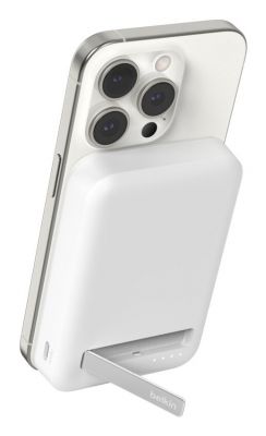 8K QI2 MAGSAFE POWERBANK WITH KICKSTAND WHITE