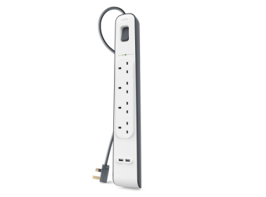 SURGE PROTECTOR 4 OUTLETS 525J 2M 2X USB 2.4A