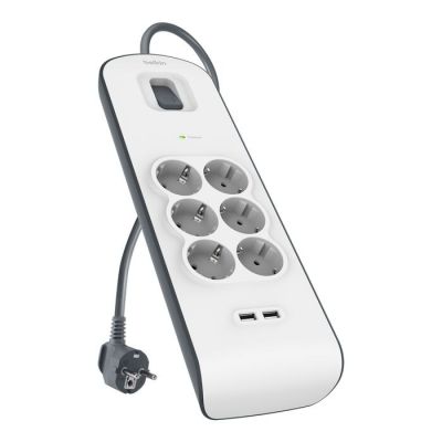 2,4 AMP USB CHARGING 6-OUTLET SURGE PROT. STRIP