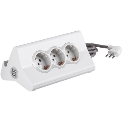 MULTIPRESA HI-TECH CON 1 USB QUICK CHARGE - BIANCA