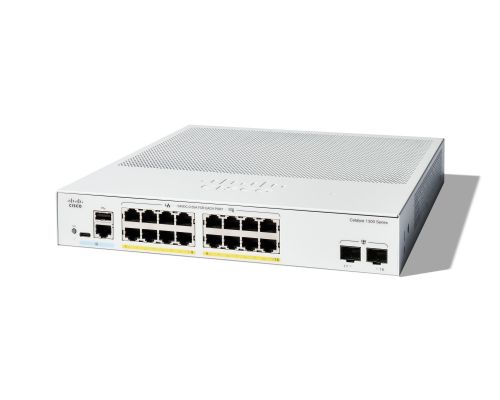 CATALYST 1300 16-PORT GE, FULL POE, 2X1G SFP