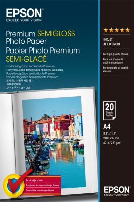 PREMIUM SEMIGLOSS PHOTO PAPER, DIN A4, 251G/M?, 20