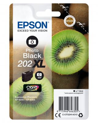 CARTUCCIA 202XL- SERIE KIWI NERO PHOTO- 800P/7,9ML