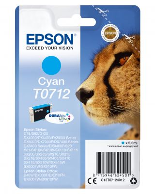 CARTUCCIA T0712 - SERIE GHEPARDO CIANO - 5,5ML
