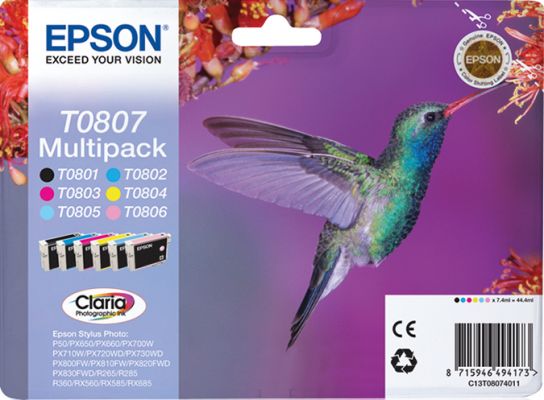 CARTUCCIA T0807 - SERIE COLIBRI - MULTIPACK