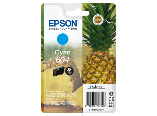 CARTUCCIA 604 - SERIE ANANAS CIANO - 130P/2,4ML